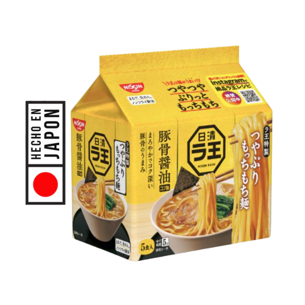 RAMEN RAOH TONKOTSU . SOPA SALSA SOJA, CALDO DE CERDO espeso y cremoso. FIDEOS DE TRIGO con alta calidad. Textura suave, 100% DE JAPON.