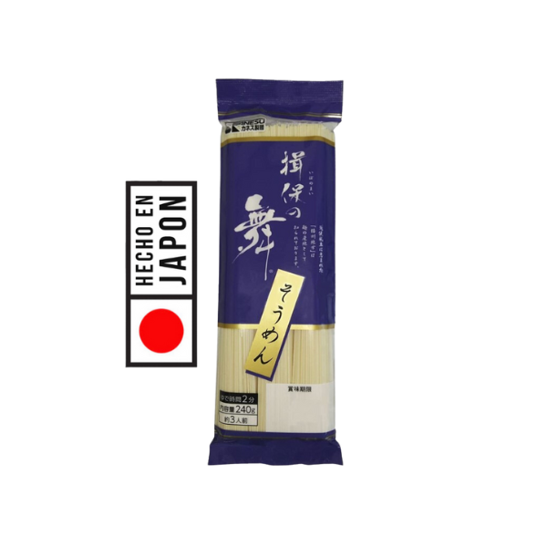 FIDEO SOMEN IBONOMAI PRODUCTO ELABORADO EN JAPON. Elaborada en HARINA DE TRIGO y ACEITE VEGETAL, Perfecto para PLATOS FRIOS Y ENSALADAS.