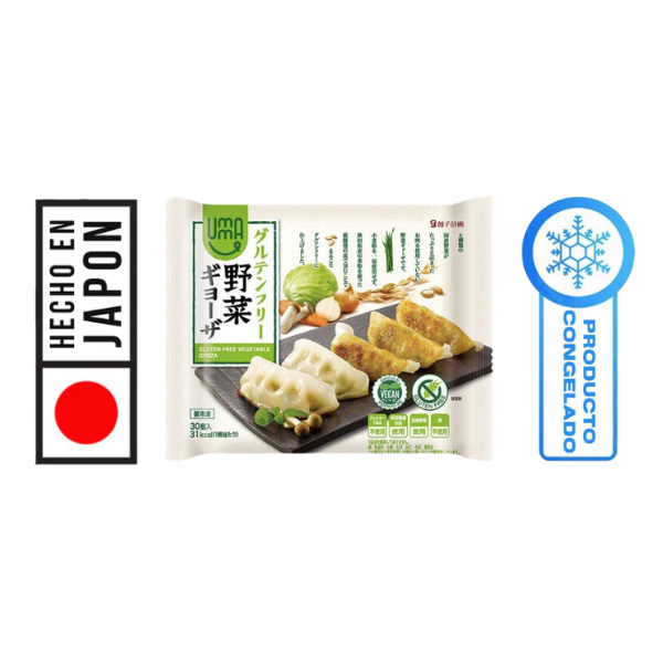 GYOZA DE VERDURAS LIBRE DE GLUTEN. PRODUCTO 100% JAPONES. Sabor auténtico. Fusión de sabores y la satisfacción de un bocado perfecto.