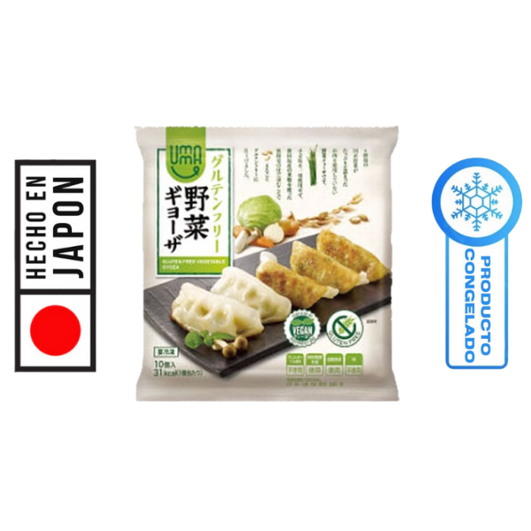 GYOZA DE VERDURAS LIBRE DE GLUTEN. PRODUCTO 100% JAPONES. Gyoza de Verduras Libre de Gluten. Sabor y nutrición a cada bocado.