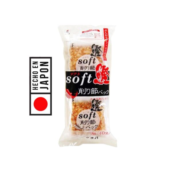 BONITO SECO SOFT KEZURIBUSHI BOLSITAS DE 30G. PRODUCTO 100% JAPONES. Cada porción se cultiva y empaca en Japón. Sabor auténtico y una suavidad única.